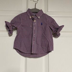 Boys Ralph Lauren Button Down Shirt Size 3 mo